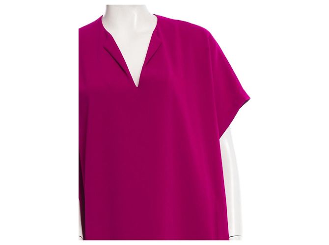 Diane Von Furstenberg DvF übergroßes quadratisches Tunika-Kleid in Orchidee Pink Lila Fuschia - Ansicht 2