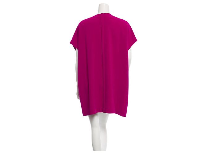 Diane Von Furstenberg DvF übergroßes quadratisches Tunika-Kleid in Orchidee Pink Lila Fuschia - Ansicht 3
