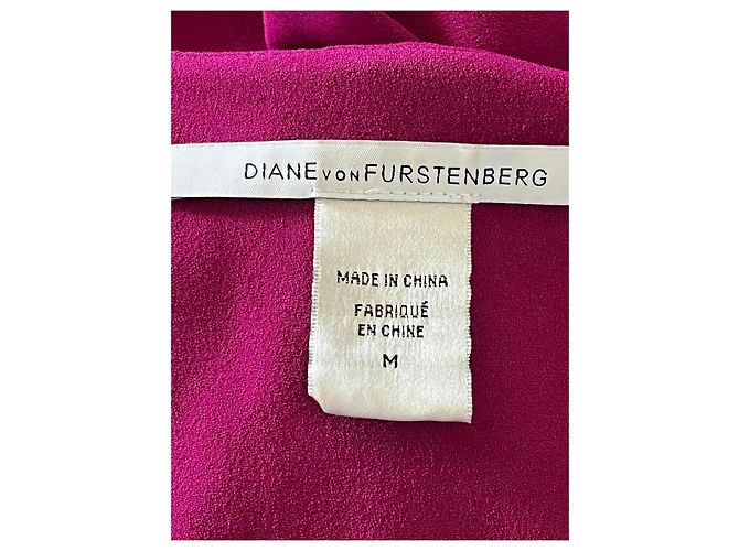 Diane Von Furstenberg DvF übergroßes quadratisches Tunika-Kleid in Orchidee Pink Lila Fuschia - Ansicht 5