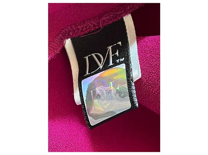 Diane Von Furstenberg DvF übergroßes quadratisches Tunika-Kleid in Orchidee Pink Lila Fuschia - Ansicht 6