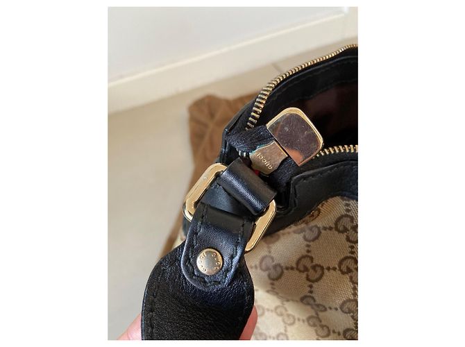 Borsa Gucci Monogram Sukey Beige in tela GG - vista 11
