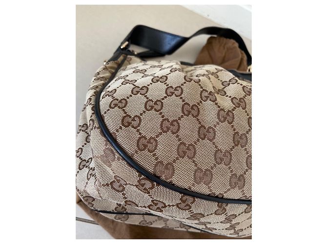 Borsa Gucci Monogram Sukey Beige in tela GG - vista 12