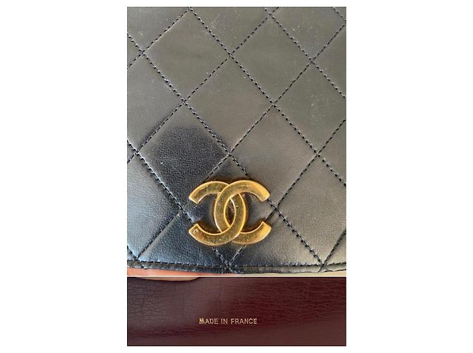 Timeless Chanel Borsa Single Flap in pelle d'agnello trapuntata nera Nero - vista 16