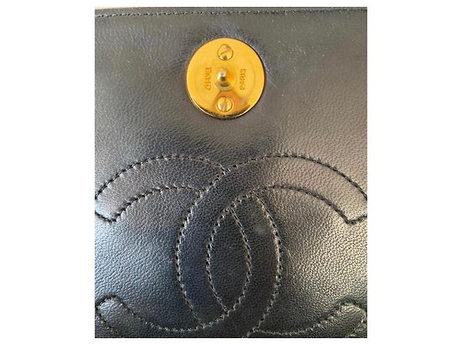 Timeless Chanel Borsa Single Flap in pelle d'agnello trapuntata nera Nero - vista 17