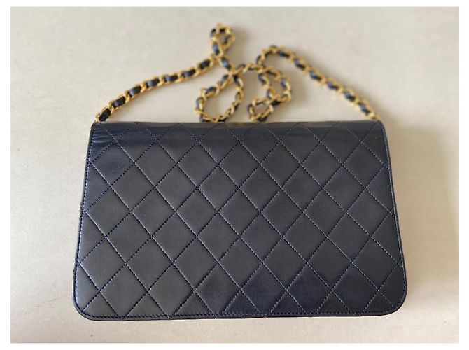 Timeless Chanel Borsa Single Flap in pelle d'agnello trapuntata nera Nero - vista 2