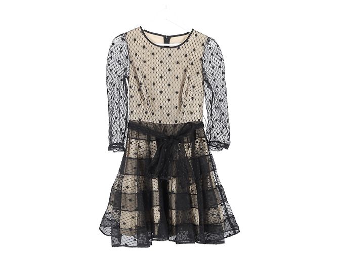 RED Valentino Mini-Party-Tüllkleid mit Punkten aus schwarzem Polyester - Ansicht 4