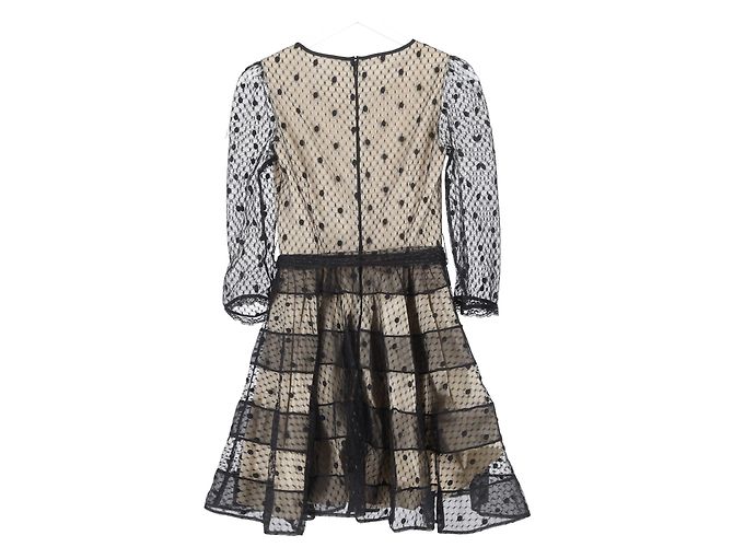 RED Valentino Mini-Party-Tüllkleid mit Punkten aus schwarzem Polyester - Ansicht 5
