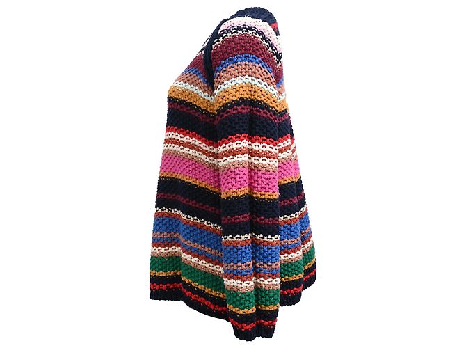 Gestreifter Strickpullover von Ba&sh aus mehrfarbigem Baumwollgarn Mehrfarben - Ansicht 2