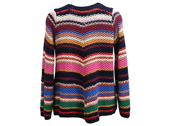 Gestreifter Strickpullover von Ba&sh aus mehrfarbigem Baumwollgarn Mehrfarben - Ansicht 3