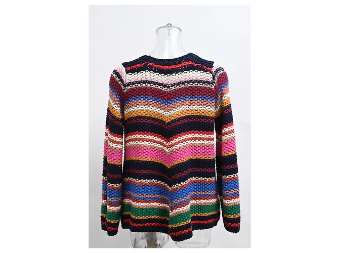 Gestreifter Strickpullover von Ba&sh aus mehrfarbigem Baumwollgarn Mehrfarben - Ansicht 8