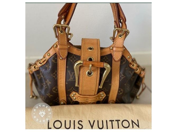 Louis Vuitton Theda Borsa a mano Monogram in pelle marrone - vista 10