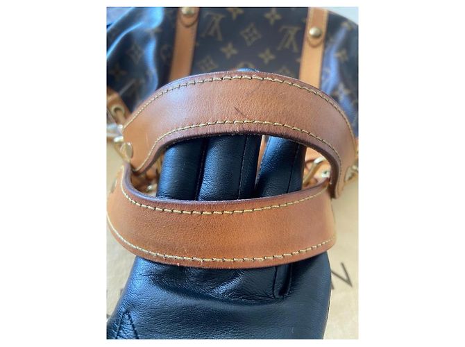Louis Vuitton Theda Borsa a mano Monogram in pelle marrone - vista 12