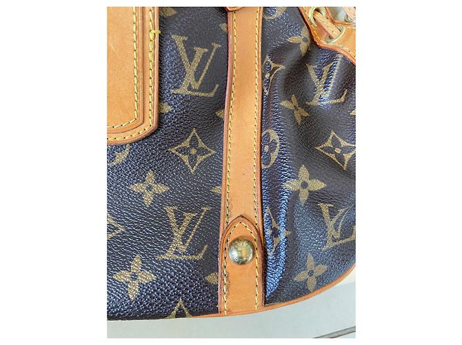 Louis Vuitton Theda Borsa a mano Monogram in pelle marrone - vista 15