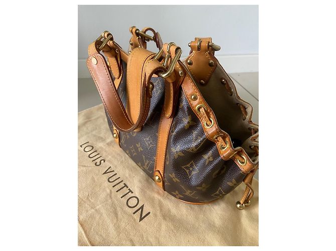 Louis Vuitton Theda Borsa a mano Monogram in pelle marrone - vista 20