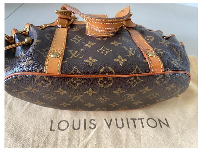 Louis Vuitton Theda Borsa a mano Monogram in pelle marrone - vista 5