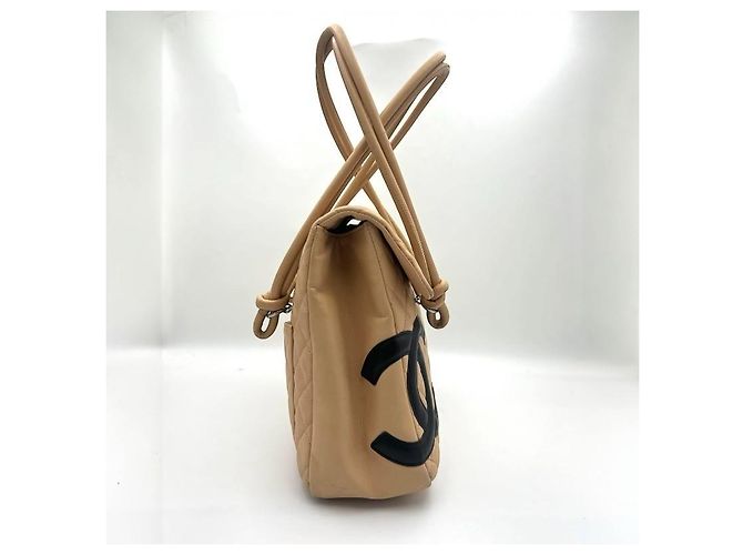 Borsa a tracolla Chanel Cambon CC – Beige e Nero - vista 4