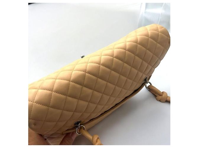 Borsa a tracolla Chanel Cambon CC – Beige e Nero - vista 7