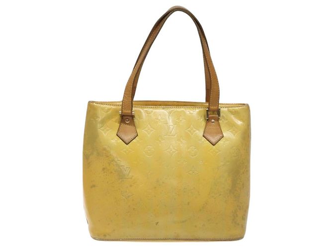 LOUIS VUITTON Monogram Vernis Houston Borsa a Mano Grigia M91053 LV Auth ki5565 Grigio - vista 2