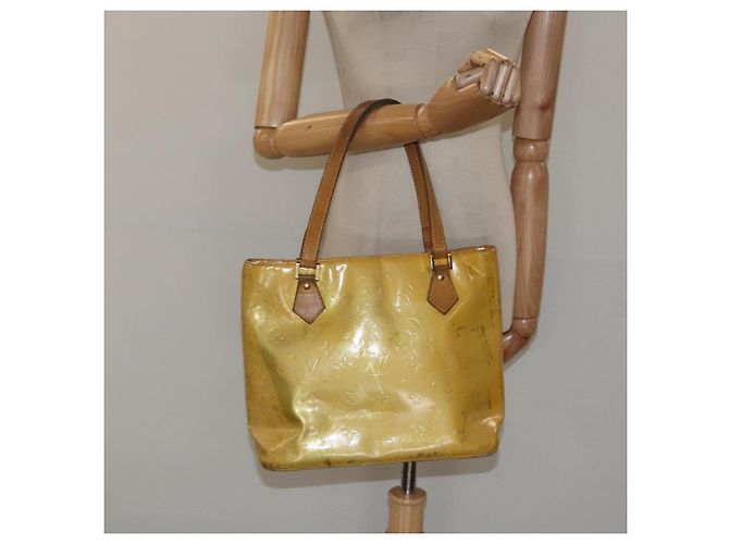LOUIS VUITTON Monogram Vernis Houston Borsa a Mano Grigia M91053 LV Auth ki5565 Grigio - vista 23