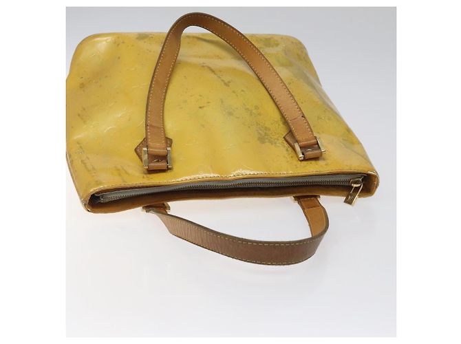 LOUIS VUITTON Monogram Vernis Houston Borsa a Mano Grigia M91053 LV Auth ki5565 Grigio - vista 6