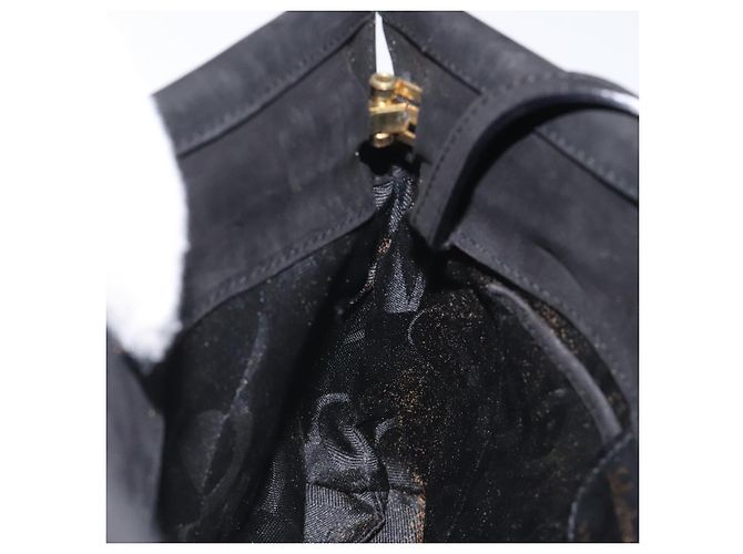 Borsa a spalla Salvatore Ferragamo in suede nero e oro Auth nb434 D'oro - vista 18