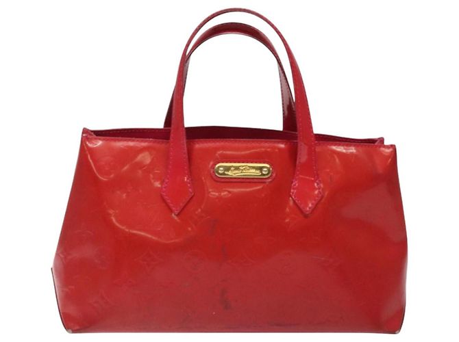 LOUIS VUITTON Monogram Vernis Wilshire PM Borsa a Mano Rose Pop M93643 Auth 116728 Rosa - vista 13
