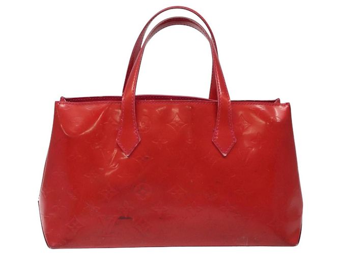 LOUIS VUITTON Monogram Vernis Wilshire PM Borsa a Mano Rose Pop M93643 Auth 116728 Rosa - vista 2