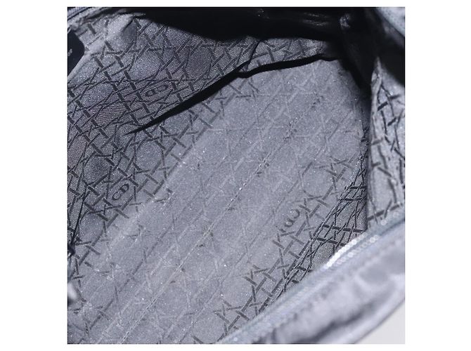 Christian Dior Tote Bag aus schwarzem Nylon mit Silber authentisch fm4460 - Ansicht 10