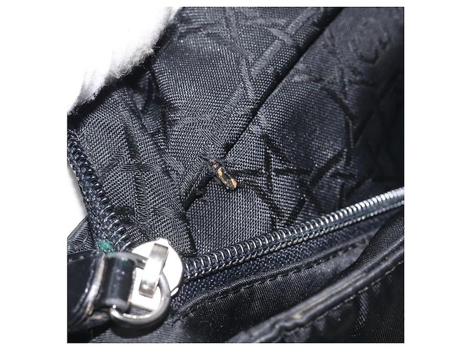 Christian Dior Tote Bag aus schwarzem Nylon mit Silber authentisch fm4460 - Ansicht 11