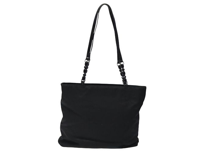 Christian Dior Tote Bag aus schwarzem Nylon mit Silber authentisch fm4460 - Ansicht 2