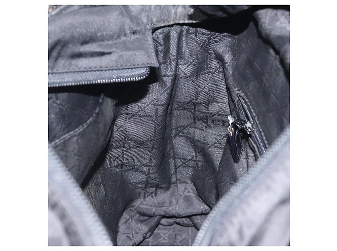 Christian Dior Tote Bag aus schwarzem Nylon mit Silber authentisch fm4460 - Ansicht 21