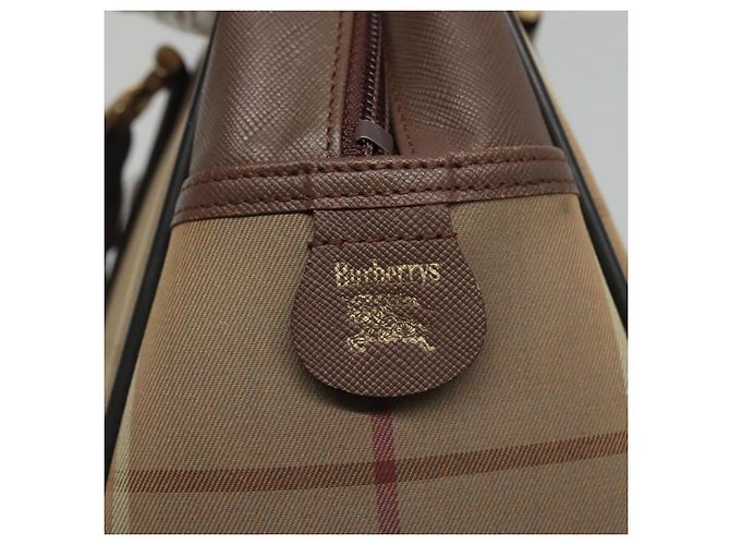 Autre Marque Borsa a mano Burberrys in tela marrone oro Auth mr1221 D'oro - vista 17