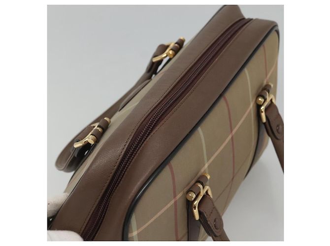 Autre Marque Borsa a mano Burberrys in tela marrone oro Auth mr1221 D'oro - vista 6