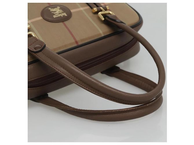 Autre Marque Borsa a mano Burberrys in tela marrone oro Auth mr1221 D'oro - vista 7