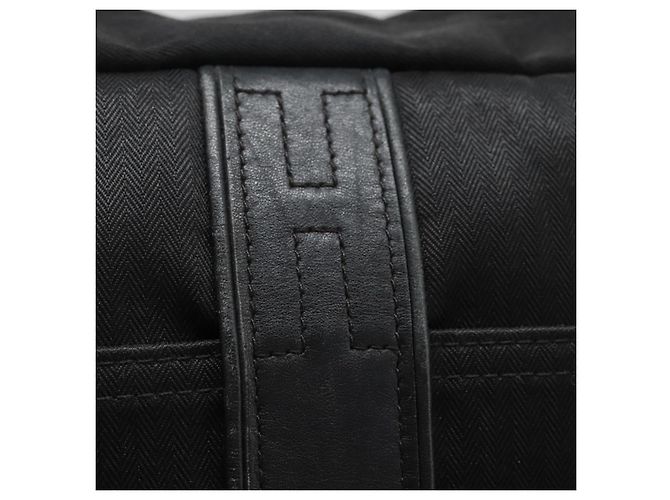 Hermès HERMES Acapulco Basas MM Borsa a Spalla in Nylon Nera Auth nb282 Nero - vista 18