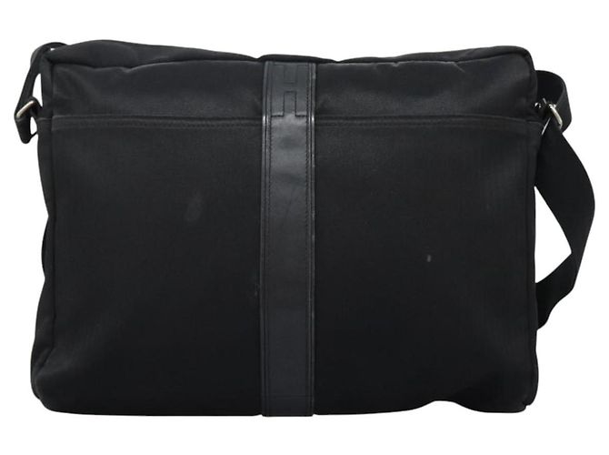 Hermès HERMES Acapulco Basas MM Borsa a Spalla in Nylon Nera Auth nb282 Nero - vista 2