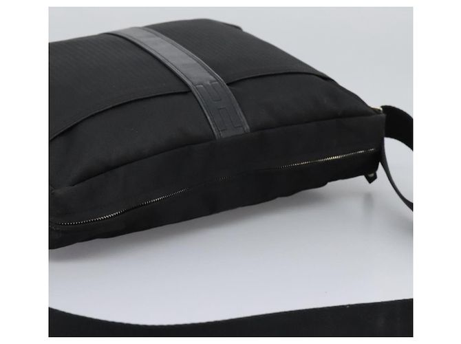 Hermès HERMES Acapulco Basas MM Borsa a Spalla in Nylon Nera Auth nb282 Nero - vista 6