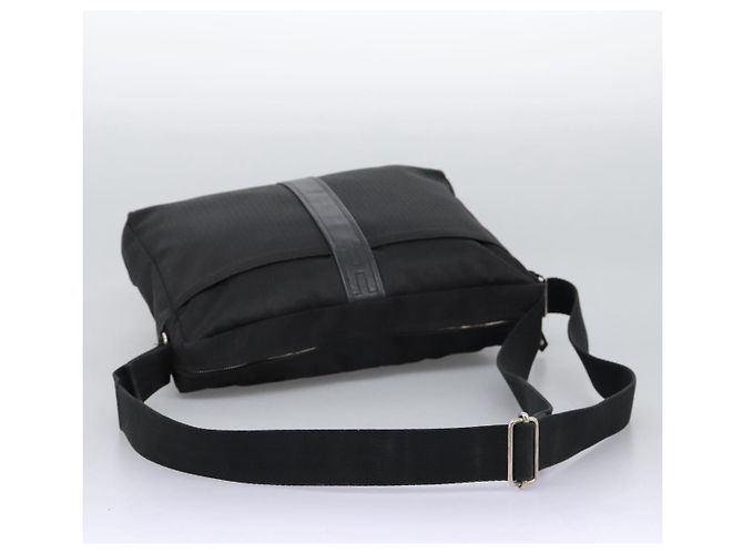 Hermès HERMES Acapulco Basas MM Borsa a Spalla in Nylon Nera Auth nb282 Nero - vista 7