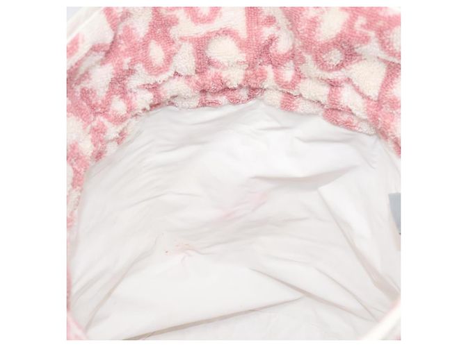 Borsa a mano Pile Trotter Christian Dior Rosa Bianco Auth BD1288 - vista 18