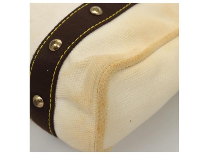 LOUIS VUITTON Antigua Cabas PM Borsa Tote Bianca Marrone M40036 LV Auth th5823 Bianco - vista 14