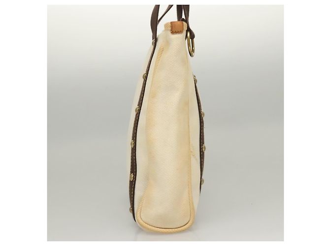 LOUIS VUITTON Antigua Cabas PM Borsa Tote Bianca Marrone M40036 LV Auth th5823 Bianco - vista 4