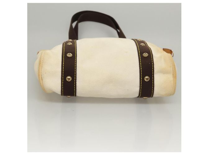 LOUIS VUITTON Antigua Cabas PM Borsa Tote Bianca Marrone M40036 LV Auth th5823 Bianco - vista 5