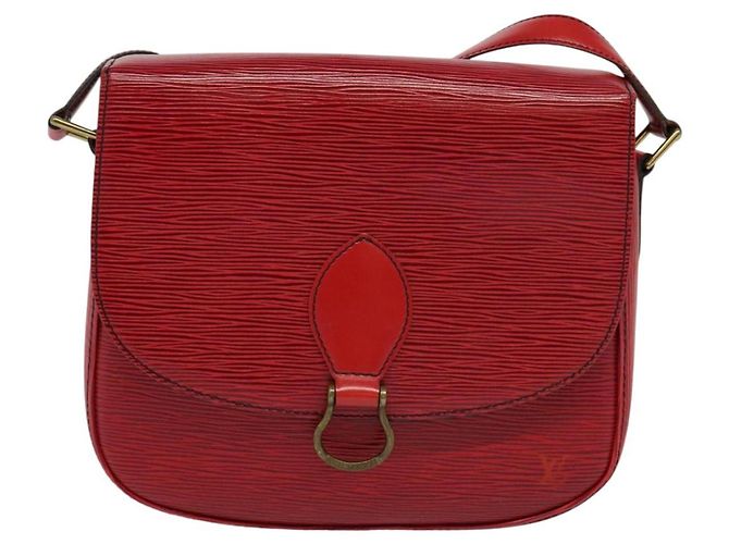 Saint-Cloud LOUIS VUITTON Borsa a Spalla Epi Saint Cloud GM Rossa M52197 LV Auth ep8256 Rosso - vista 13