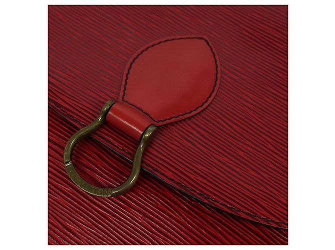 Saint-Cloud LOUIS VUITTON Borsa a Spalla Epi Saint Cloud GM Rossa M52197 LV Auth ep8256 Rosso - vista 18