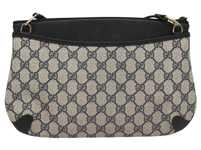 Borsa a Spalla GUCCI GG Supreme PVC Blu Navy Oro 39 02 026 Auth ep8170 D'oro - vista 2