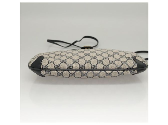 Borsa a Spalla GUCCI GG Supreme PVC Blu Navy Oro 39 02 026 Auth ep8170 D'oro - vista 5
