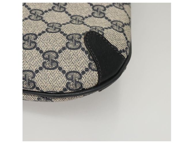 Borsa a Spalla GUCCI GG Supreme PVC Blu Navy Oro 39 02 026 Auth ep8170 D'oro - vista 9