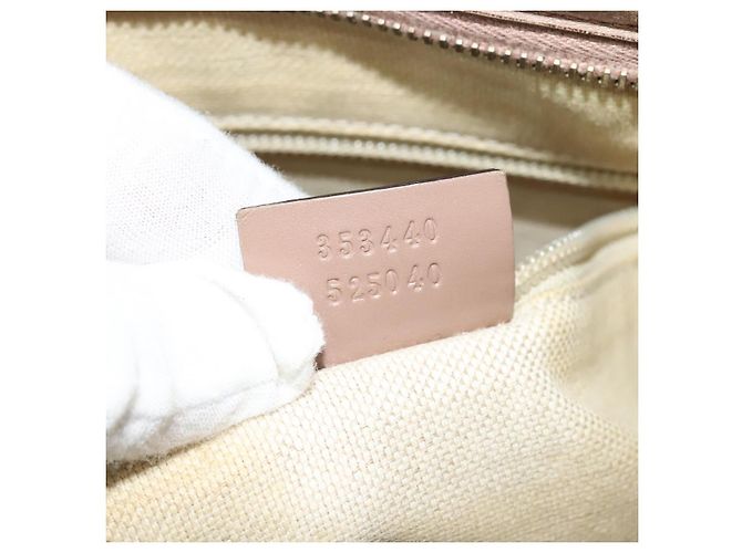 Borsa a mano GUCCI GG Supreme PVC 2 vie Rosa 353440 Auth BD1945 - vista 12