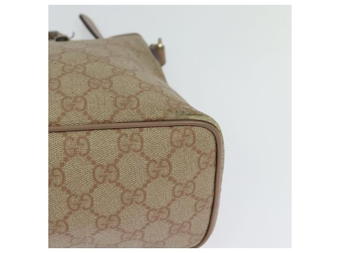 Borsa a mano GUCCI GG Supreme PVC 2 vie Rosa 353440 Auth BD1945 - vista 17