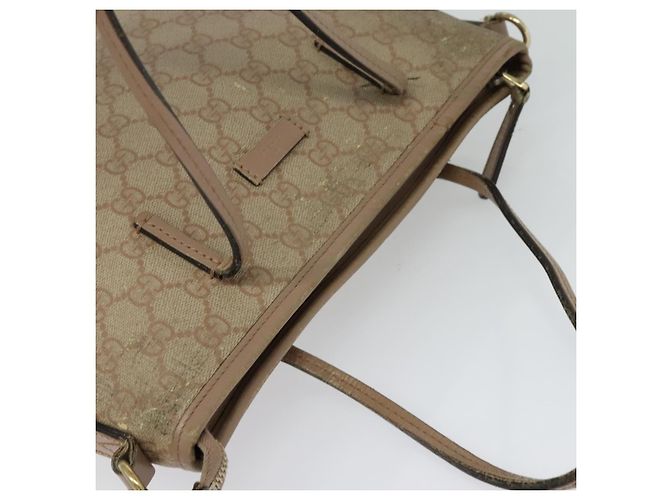 Borsa a mano GUCCI GG Supreme PVC 2 vie Rosa 353440 Auth BD1945 - vista 6
